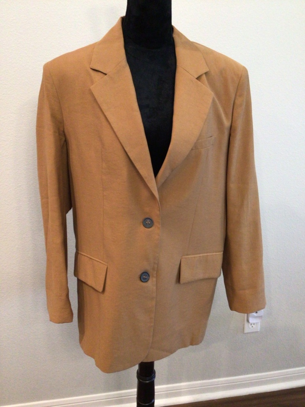 Zara Camel Tan Jacket with White Lining